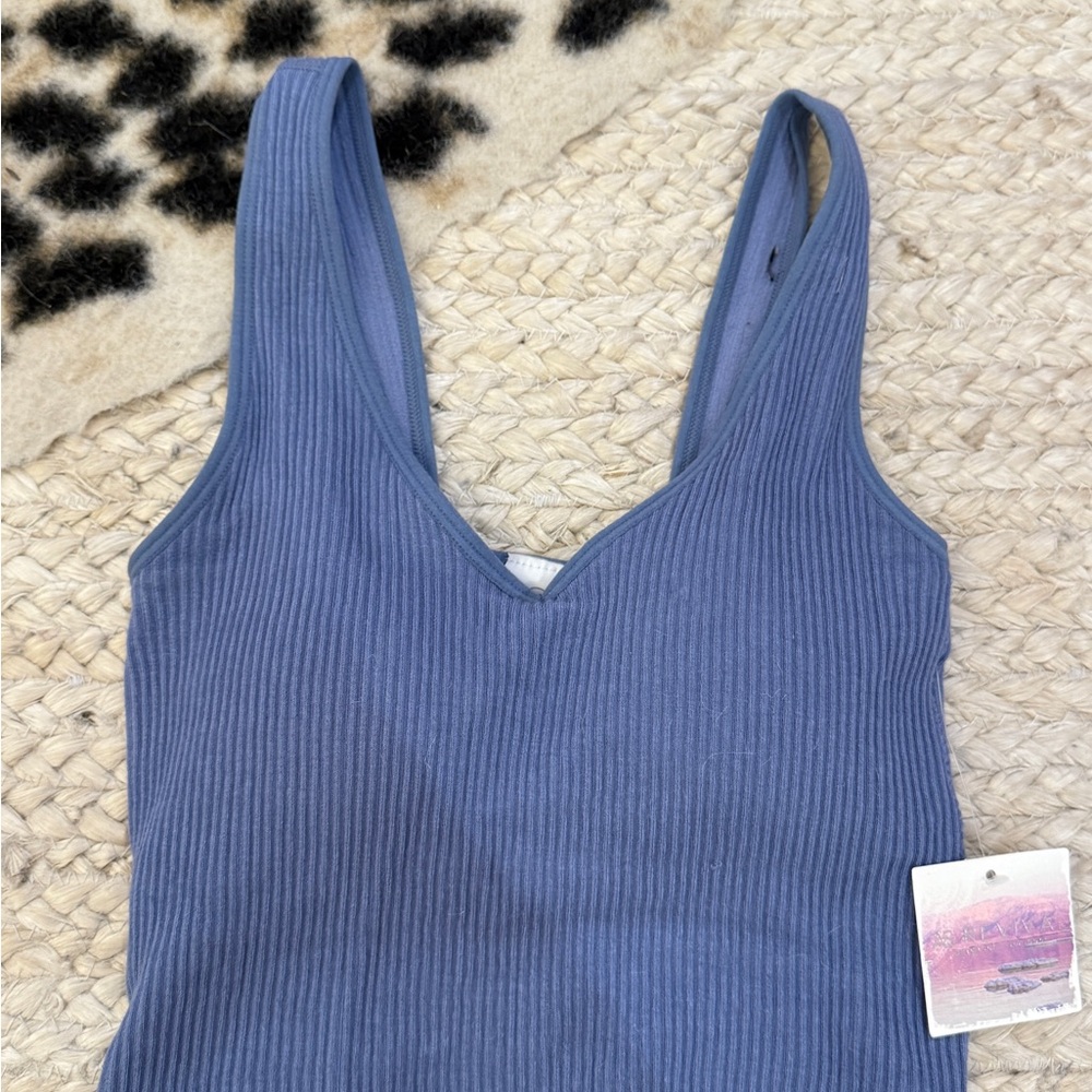 Altar'd State Blue Ribbed Tank Top new with tags
